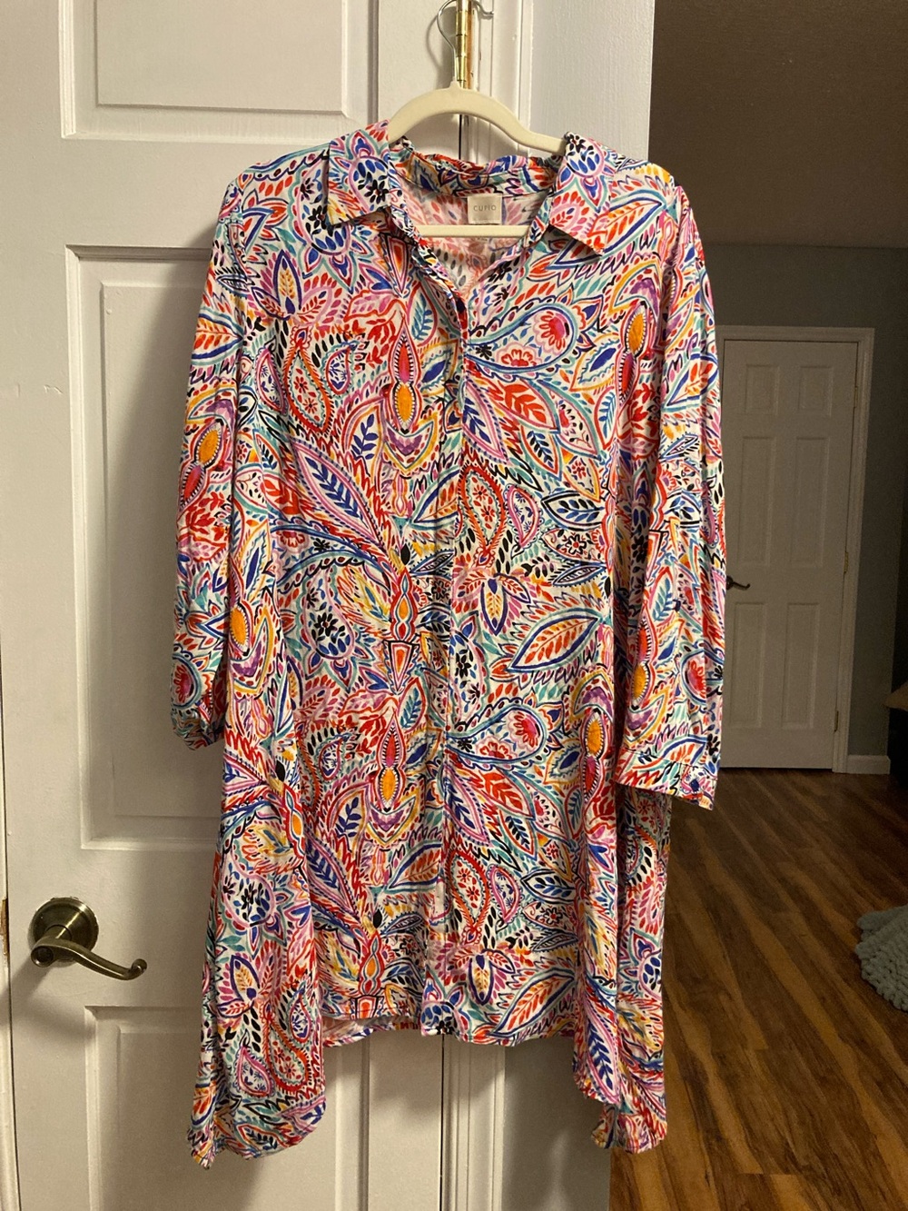 Cupio Multicolor Paisley Long-Sleeve Button-Down Shirt